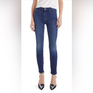 MOTHER The Looker Fray Hem Ankle Skinny Jean
